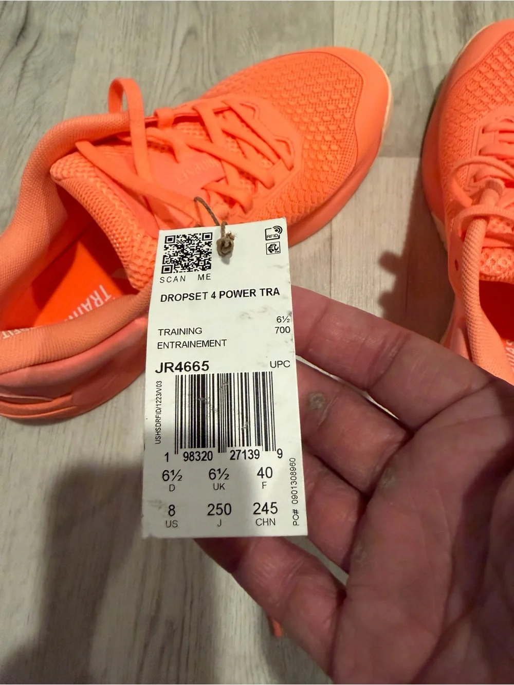 adidas Dropset 4 sz 8 Women's Bright Orange Athletic Sneakers